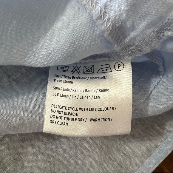 Malvin Hamburg-Germany Linen Light Blue Chambray Dress size Small - Picture 7 of 10